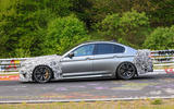 2021 BMW M5 CS prototype at Nurburgring - cornering side 2021 BMW M5 CS prototype at Nurburgring - cornering side