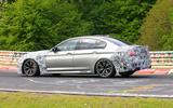 2021 BMW M5 CS prototype at Nurburgring - cornering side 2021 BMW M5 CS prototype at Nurburgring - cornering side