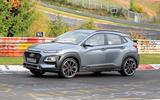 Hyundai Kona N spyshots side rear track