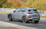 Hyundai Kona N spyshots rear side track