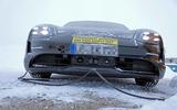 Porsche Taycan spies winter testing