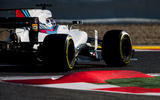 Lance Stroll in the Williams FW40 during Barcelona testing