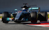Valtteri Bottas in the Mercedes W08 during pre-season testing