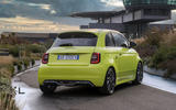 Abarth 500e rear three quarter