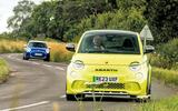 Abarth 500e Mini Cooper front Abarth 500e Mini Cooper front