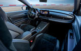 Abarth 600e front seats and dashboard