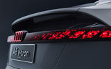 The ultra-bright rear OLED lights use 3D architecture to display dynamic light signatures The ultra-bright rear OLED lights use 3D architecture to display dynamic light signatures