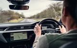 The Audi e-tron Sportback's regenerative braking delivers up to 257 miles of range The Audi e-tron Sportback's regenerative braking delivers up to 257 miles of range