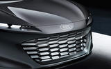 The Audi Grandsphere concept’s LED headlights are inspired by the Audi logo’s four rings The Audi Grandsphere concept’s LED headlights are inspired by the Audi logo’s four rings