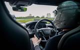 “This car just grips and grips,” says Baz. “Some electric cars feel fast; this is something else” “This car just grips and grips,” says Baz. “Some electric cars feel fast; this is something else”