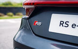 The RS badge indicates the race-bred DNA that underpins the Audi RS e-tron GT The RS badge indicates the race-bred DNA that underpins the Audi RS e-tron GT