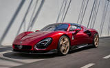 Alfa Romeo 33 Stradale 2023 front quarter driving Alfa Romeo 33 Stradale 2023 front quarter driving