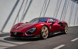 Alfa Romeo 33 Stradale front quarter tracking Alfa Romeo 33 Stradale front quarter tracking