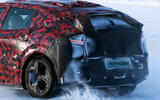 Alfa Romeo Stelvio 2025 camo rear quarter close Alfa Romeo Stelvio 2025 camo rear quarter close