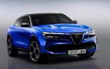 Alfa Romeo electric SUV render front three quarter