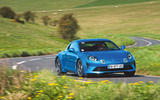 Alpine A110 cornering front three quarters Alpine A110 cornering front three quarters