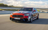 AMG C63 E proto front side driving