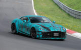 Aston Martin Vanquish prototype at the Nurburgring front cornering Aston Martin Vanquish prototype at the Nurburgring front cornering