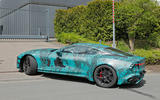 Aston Martin Vanquish prototype at the Nurburgring parking rear quarter Aston Martin Vanquish prototype at the Nurburgring parking rear quarter