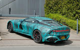 Aston Martin Vanquish prototype at the Nurburgring parking rear Aston Martin Vanquish prototype at the Nurburgring parking rear