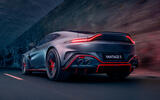 Aston Martin Vantage S rear quarter tracking Aston Martin Vantage S rear quarter tracking