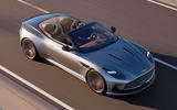 Aston Martin DB12 Volante tracking top down