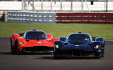 Aston Martin Valkyrie driven by Red Bull F1 drivers - front Aston Martin Valkyrie driven by Red Bull F1 drivers - front