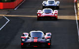 Aston Martin Valkyrie driven by Red Bull F1 drivers - pit lane Aston Martin Valkyrie driven by Red Bull F1 drivers - pit lane