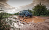 Mercedes-Maybach G650 Landaulet front view on muddy track