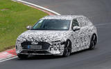 Audi A5 camouflaged front quarter tracking Audi A5 camouflaged front quarter tracking