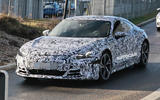 2021 Audi E-tron GT camouflaged prototype - front 2021 Audi E-tron GT camouflaged prototype - front
