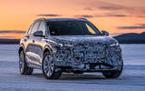 Audi Q6 E Tron 2023 camouflage front quarter static Audi Q6 E Tron 2023 camouflage front quarter static