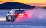 Audi Q6 E Tron 2023 camouflage rear drift Audi Q6 E Tron 2023 camouflage rear drift