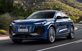 Audi q6 etron sportback front cornering Audi q6 etron sportback front cornering
