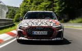 Audi RS3 facelift camo front tracking
