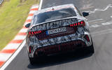 Audi RS3 facelift camo rear tracking