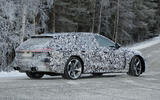 Audi RS6 PHEV camo rear quarter tracking Audi RS6 PHEV camo rear quarter tracking