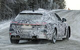 Audi RS6 PHEV camo rear tracking Audi RS6 PHEV camo rear tracking