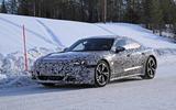 Audi E-Tron GT spyshots front 3/4