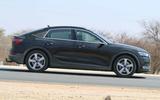 Audi e-tron Sportback spyshot side on