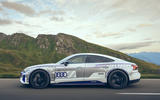 The Audi RS e-tron GT ice race edition's design features references to snow crystals and ice lakes