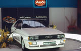 The original Audi quattro turned heads when it was unveiled at the 1980 Geneva Motor Show The original Audi quattro turned heads when it was unveiled at the 1980 Geneva Motor Show