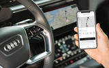 Using the myAudi smartphone app, you can plan your route and charging stops remotely