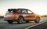 Bentley Bentayga Speed rear three quarters static