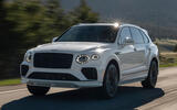 Bentley Bentayga Speed 2025 front quarter tracking