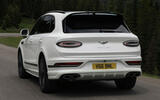 Bentley Bentayga Speed 2025 rear quarter tracking Bentley Bentayga Speed 2025 rear quarter tracking