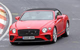 Bentley Continental GTC PHEV spy nurburgring front left