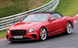 Bentley Continental GTC PHEV spy nurburgring front three quarter