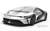 Bertone GB110 sketch front three quarter Bertone GB110 sketch front three quarter