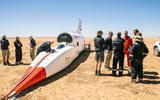 Bloodhound LSR with team in desert
